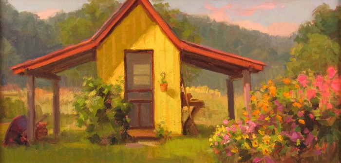 Yellow Garden Shed